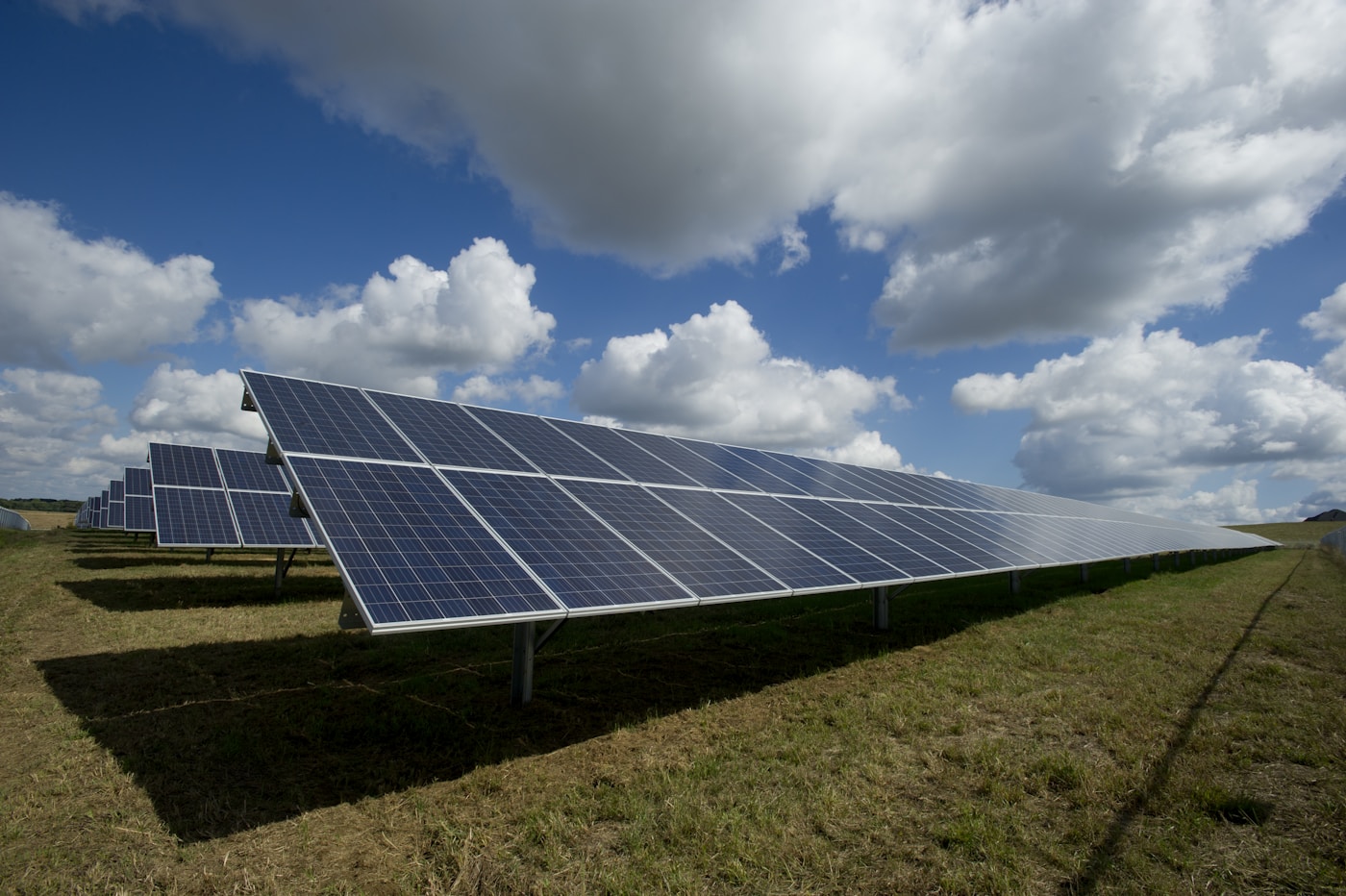 Solar panels providing renewable electricity